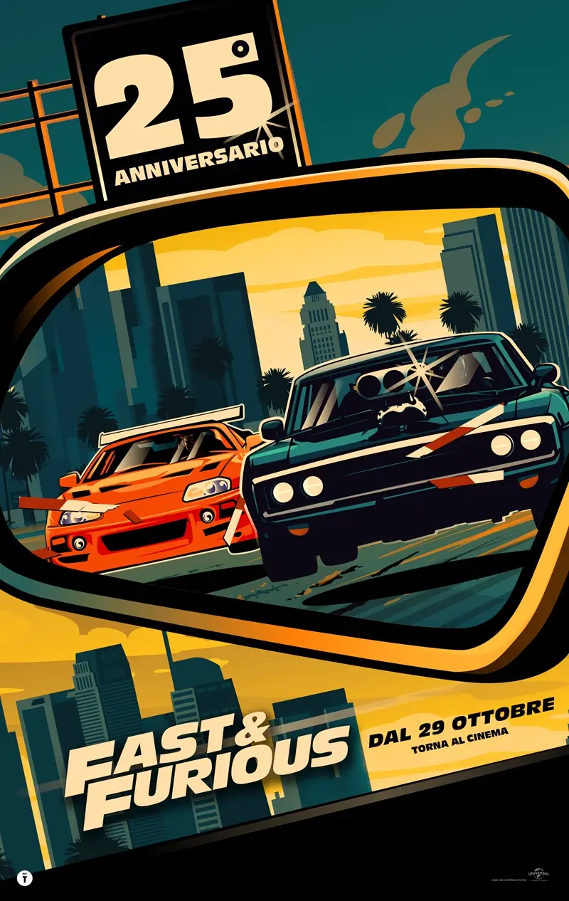Poster film Fast & Furious - 25° anniversario